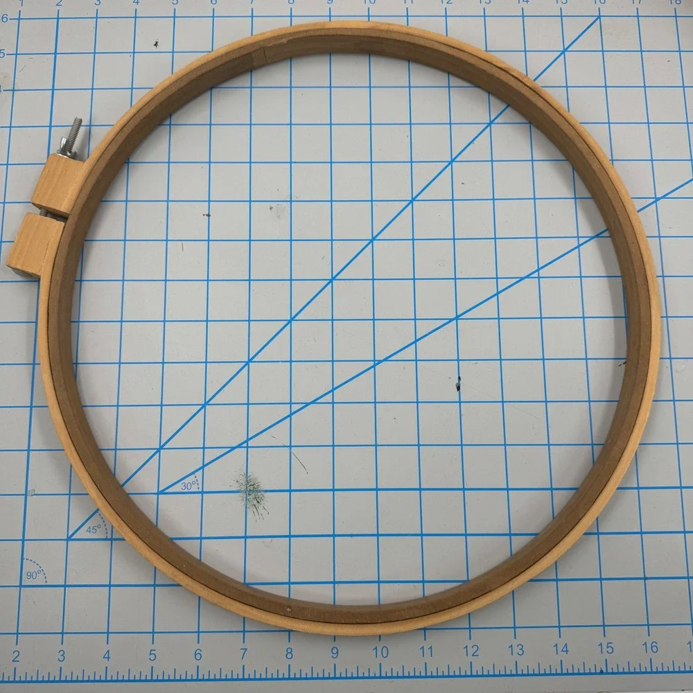 Vintage Wooden Embroidery Hoops Set of 3 Round 14 Inch Adjustable Tension‎